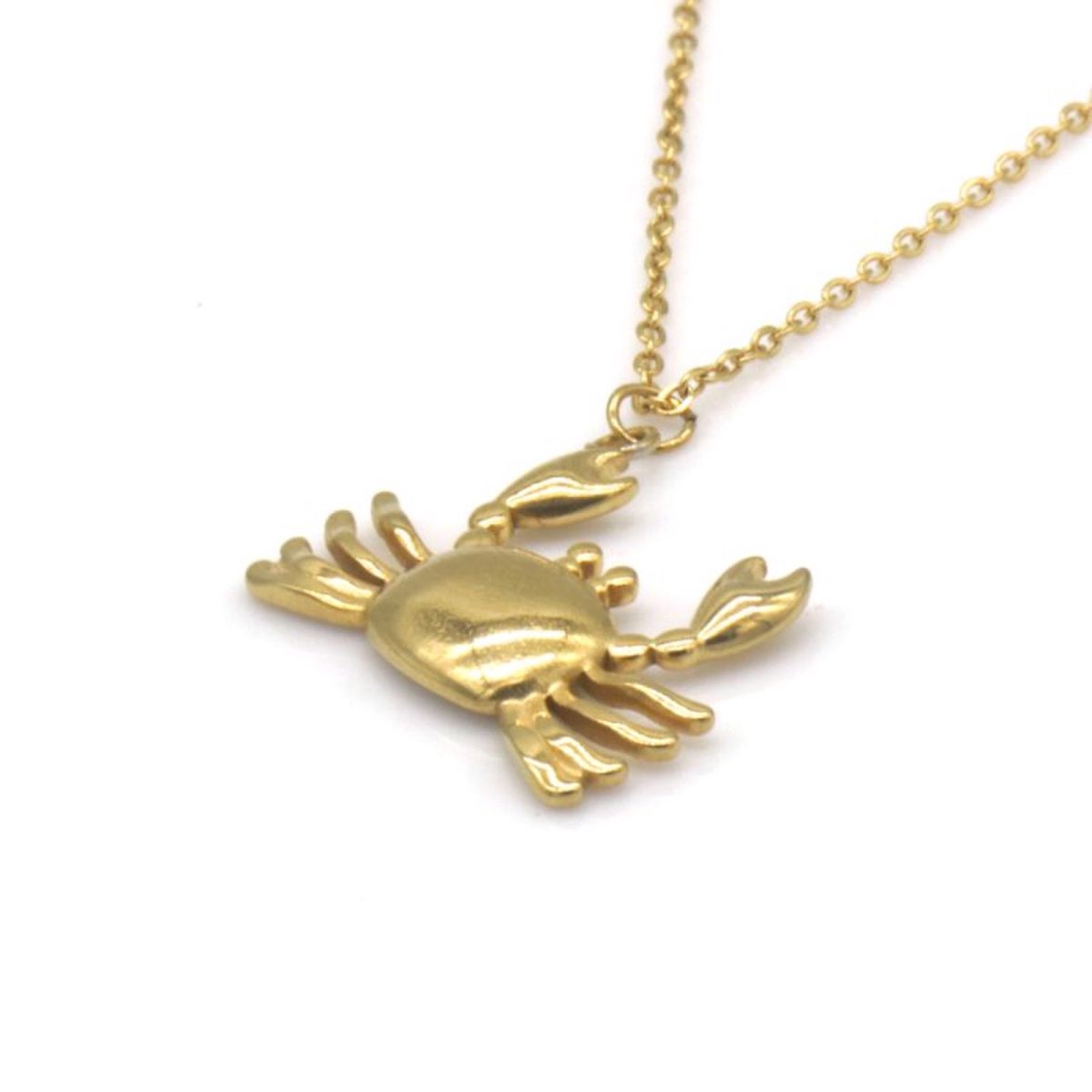 Ketting - Krab hangertje - Stainless steel - Goudkleurig - Verkleurt niet - Damesdingetjes