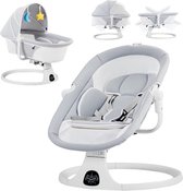 Baby Swing - Elektrische Babyschommel-Bed-2 in 1 -Automatische Wipstoel voor je Baby - Schommelstoel- Babyswing - Uitneembare Wasbare Wipstoelhoes