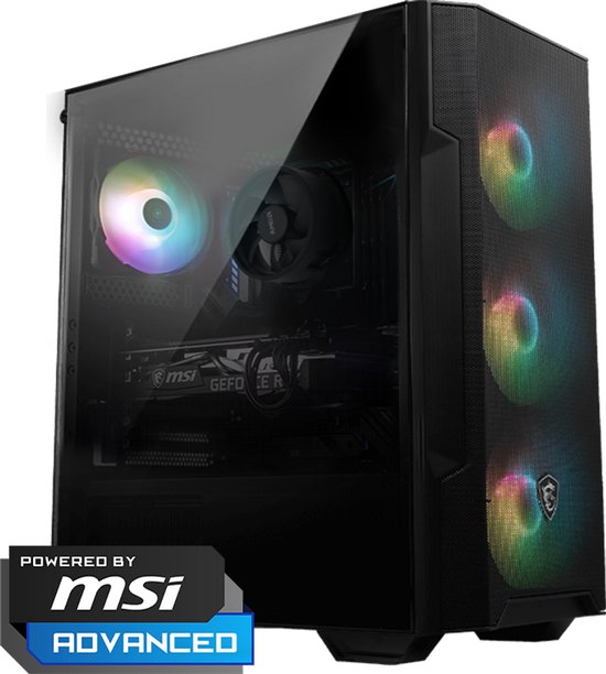 GAMING PC - Powered By MSI - RTX 3050 AMD Game PC - GeForce RTX 3050 6GB - AMD Ryzen 5 5500 - 16GB DDR4 - 500GB SSD - Win 11 Home