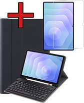 Hoes - Geschikt voor Samsung Galaxy Tab S11 Ultra - Met Screenprotector - Toetsenbord Case - Keyboard Book Cover - Hoesje - Zwart
