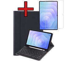 Hoes - Geschikt voor Samsung Galaxy Tab S11 Ultra - Met Screenprotector - Toetsenbord Case - Keyboard Book Cover - Hoesje - Zwart