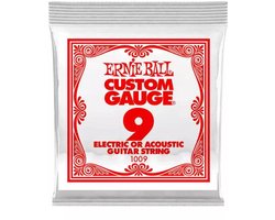 Ernie Ball Plain Steel - Losse Gitaarsnaar - .009 Plain Steel - Elektrisch en Akoestisch