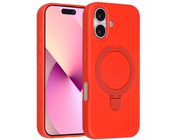 Telefoonhoesje geschikt voor iPhone 17 - Magnetische Backcover met Ringstand - Geschikt voor MagSafe-accessoires - FuturiQ - Classic Red