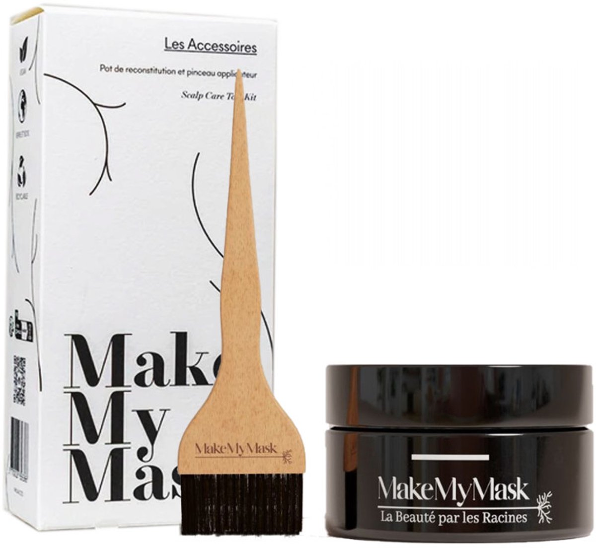 MAKEMYMASK ACCESSOIRES POT + AANBRENGENDE KWAST