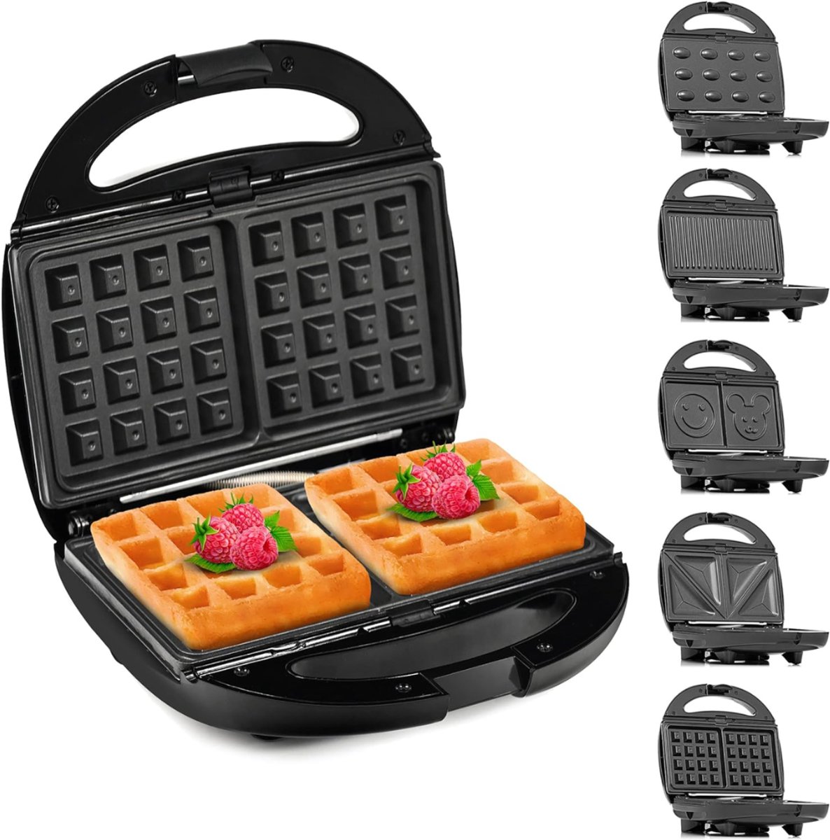 MMP® Contactgrill met uitneembare platen - Contactgrill - Multi grill - Zwart - 24cm x 22cm x 10cm