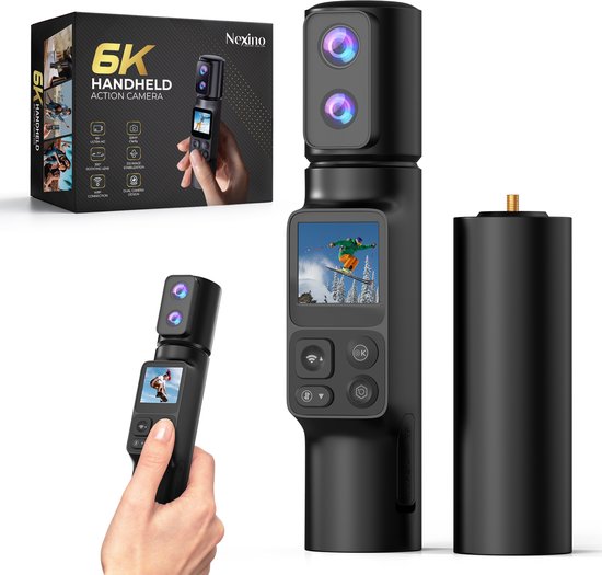 Vlogcamera Nexino® Action Camera 6K - Pocket Camera - 50MP / 60FPS / WiFi ...