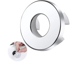 Wastafel Overloop Rozet Zilver - Wastafel Overloopring - Duurzaam Messing Materiaal - Wasbak Overloopring - Toilet en Badkamer