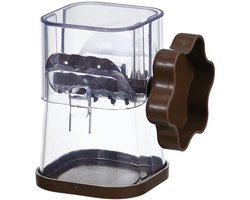 1 stuk Notenhakker Handmatige notenmolen Geschikt voor alle noten Efficiënt mengen Draagbare voedselhakker Hakmolen Blender Vleesmolen Multifunctionele keukenhulp (bruin)