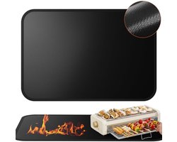 Hittebestendige Mat, Vuurvaste Siliconen Ondergrond voor Keuken, 60 x 40 cm, Warmtebescherming voor Airfryer en Magnetron