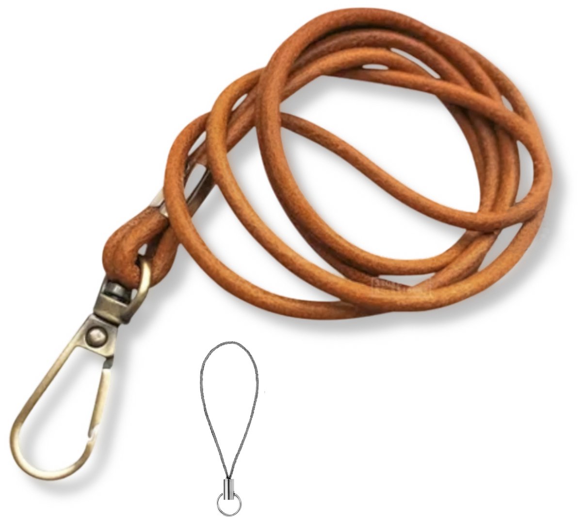 Travel Cords - Keycord Lichtbruin Leer - Stijlvol - Stevig