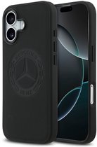 Mercedes-Benz Back Cover - iPhone 17 Hoesje - Zwart - Genuine Leather - MagSafe - Vintage Logo