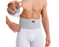 Navelbreukband met drukpelotte l/xldames & heren - grijs - liesbreukband - navelbreukbandages - rugbrace - hernia kussen - buikband - navelbreuk - vermindert de pijn -