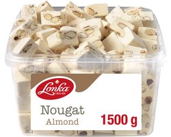 Lonka Nougat 15% amandel - zachte nougat met amandelen - box a 1,5kg