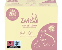 Zwitsal Billendoekjes - Sensitive - 855 billendoekjes - Voordeelverpakking