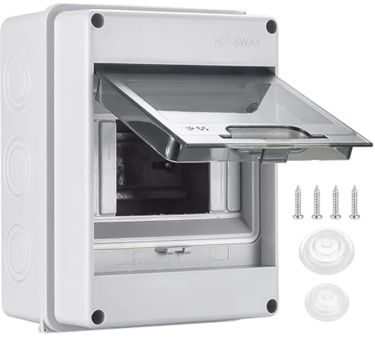 IP65 Zekeringkast voor 5 Modules - Compacte Verdeelkast voor Tuin, Kelder en Garage