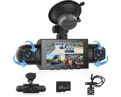 Dashcam voor auto voor en achter – Dual dashcam – Voor- en achtercamera – Autocamera – Full HD dashcam – Dashcam met nachtzicht – Dashcam met bewegingssensor – Groothoeklens – Parkeermodus – Loop recording – Dashcam met SD-kaart