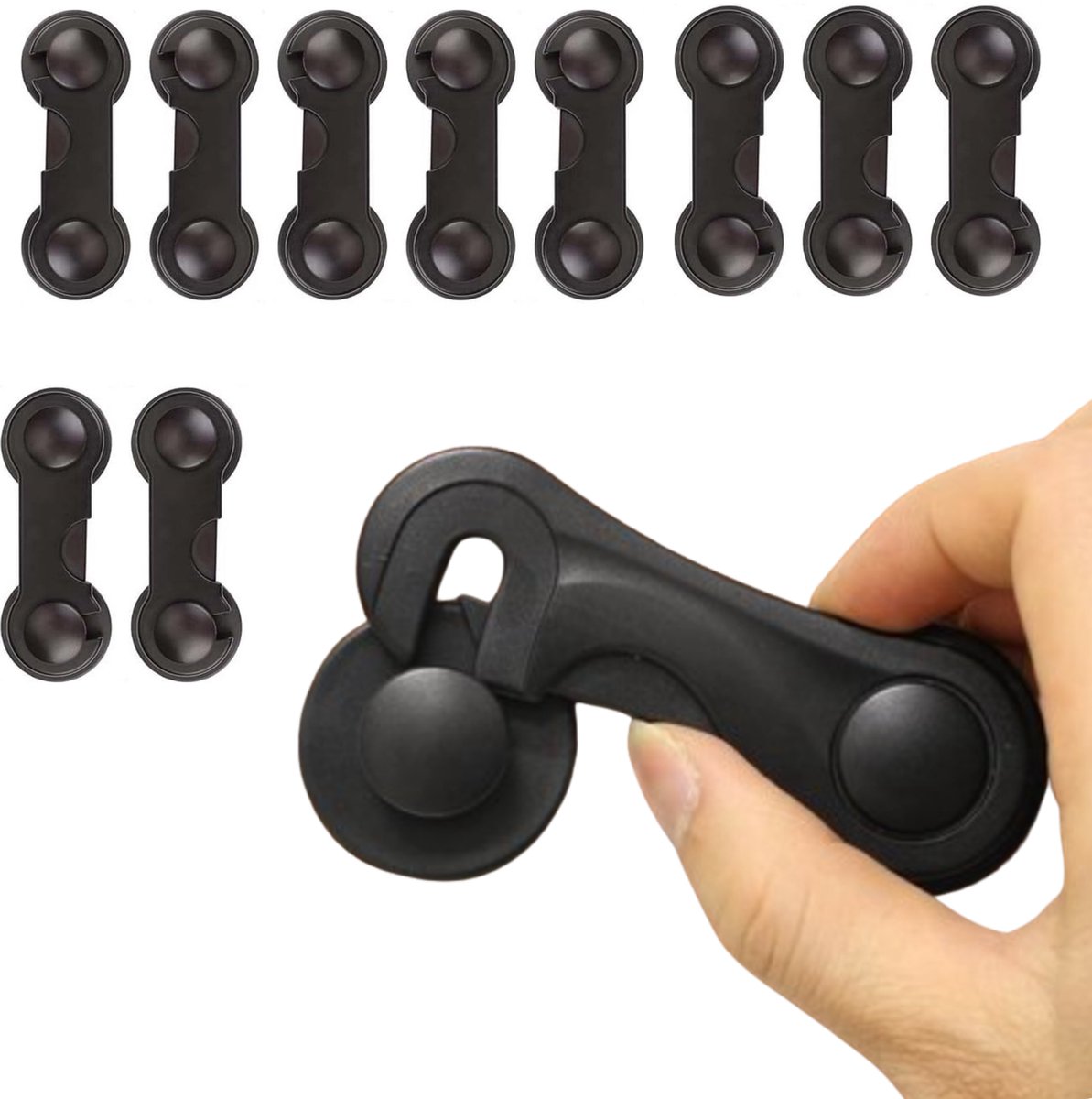 Zwart 10 stuks, kinderslot lade, koelkast slot, kinderveiligheid kastdeuren, praktische veiligheid babylade veiligheidssloten lijm voor kasten, toilet, veiligheidsslot, deurbeveiliging, baby slot, kinder slotjes, lade slot, Kast- & Ladebeveiliging