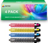 INKFIND (842561-842562-842563-842564) tonercartridge multipack van 4 stuks (Zwart+Cyaan+Magenta+Geel) compatibel met Ricoh IM C2510 C2010 842561-842562-842563-842564 tonercartridge - 4-pack BK/C/M/Y