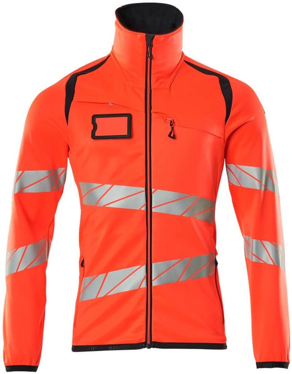 Mascot Accelerate Safe Fleecetrui met rits 19103-315 - hi-vis rood/donkermarine - 4XL