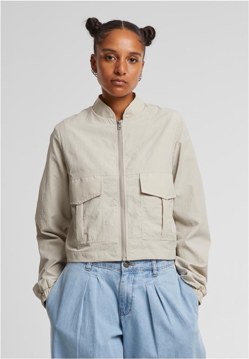 Urban Classics Short Crinkle Nylon Jacket XL Grijs