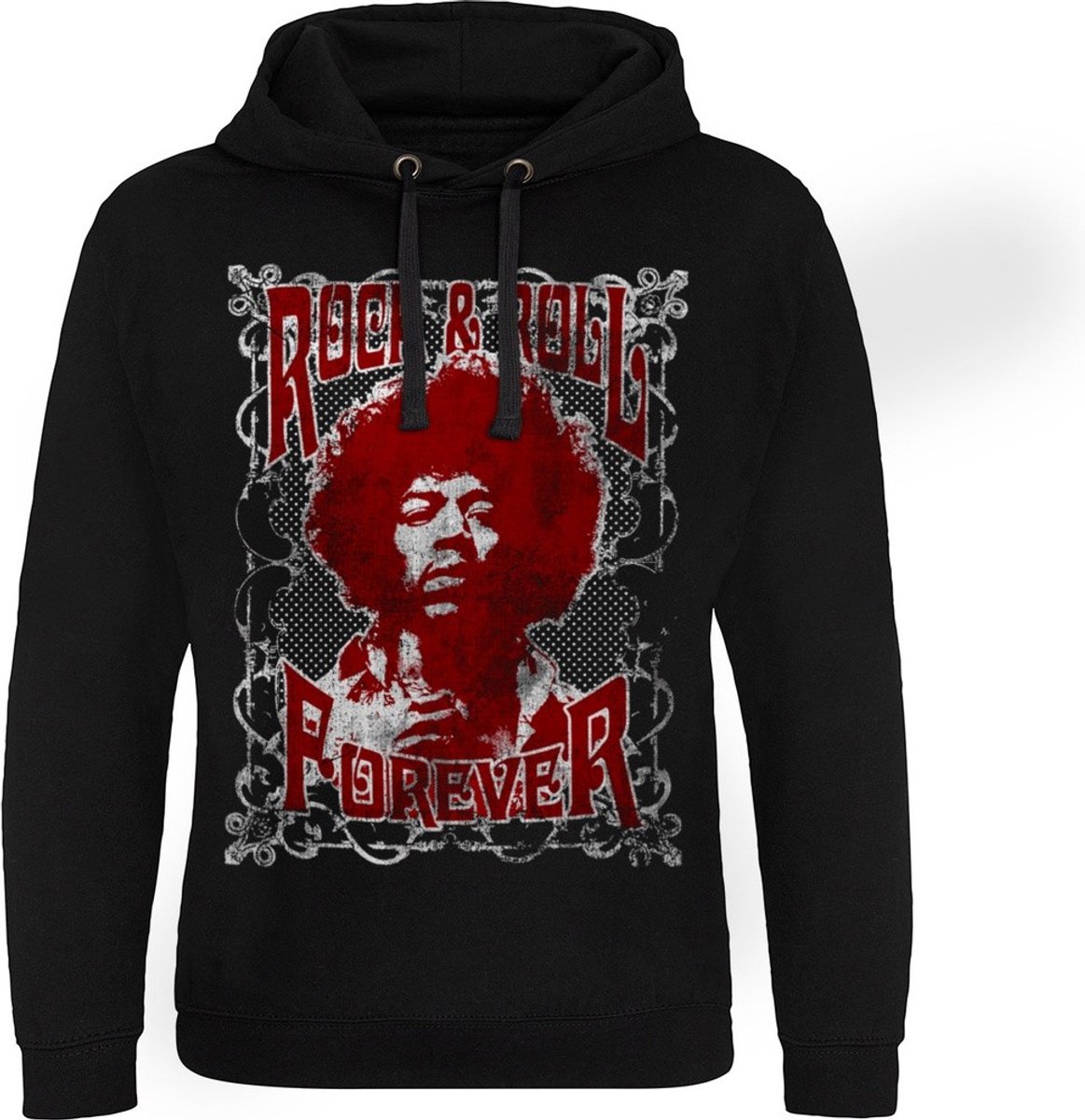 Jimi Hendrix Rock 'n Roll Forever Epic-hoodie, zwart