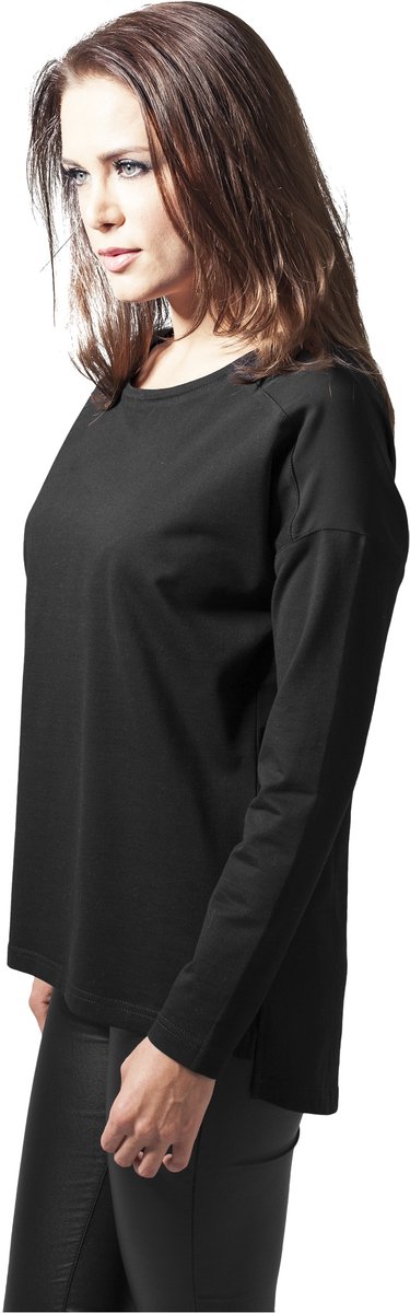 Urban Classics Oversized Chiffon Crew Sweater/trui XS Zwart