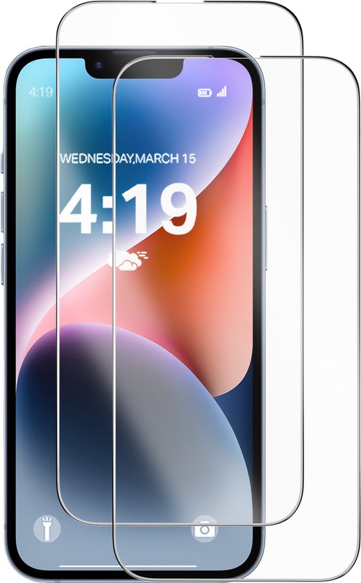 Geschikt voor iPhone 14 Plus Screenprotector Tempered Glas Gehard - 2 stuks beschermglas