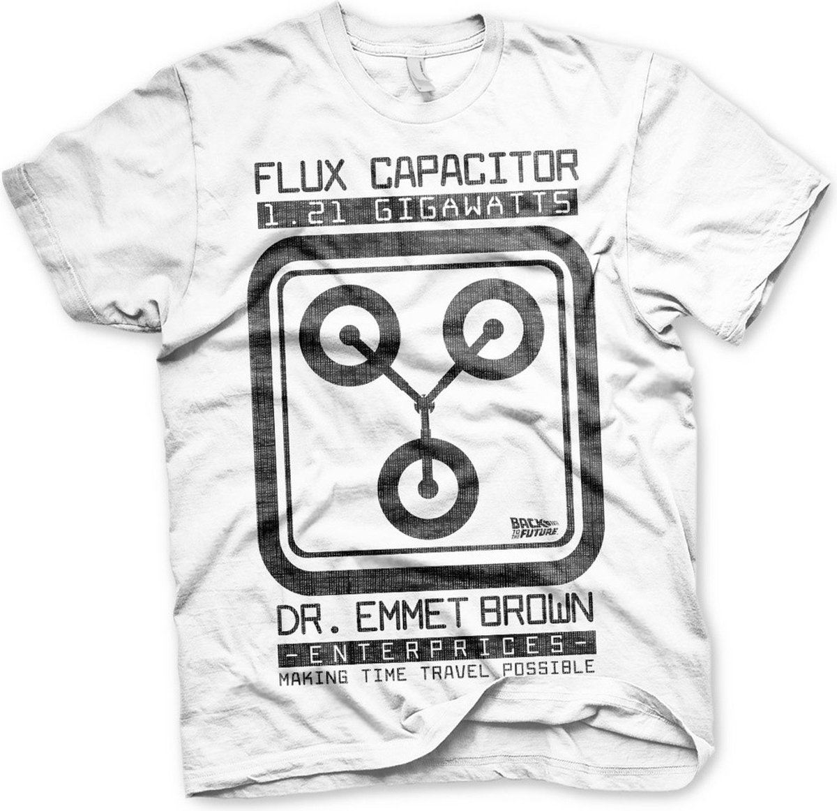 Back to the Future Flux Capacit-shirt of T-shirt White
