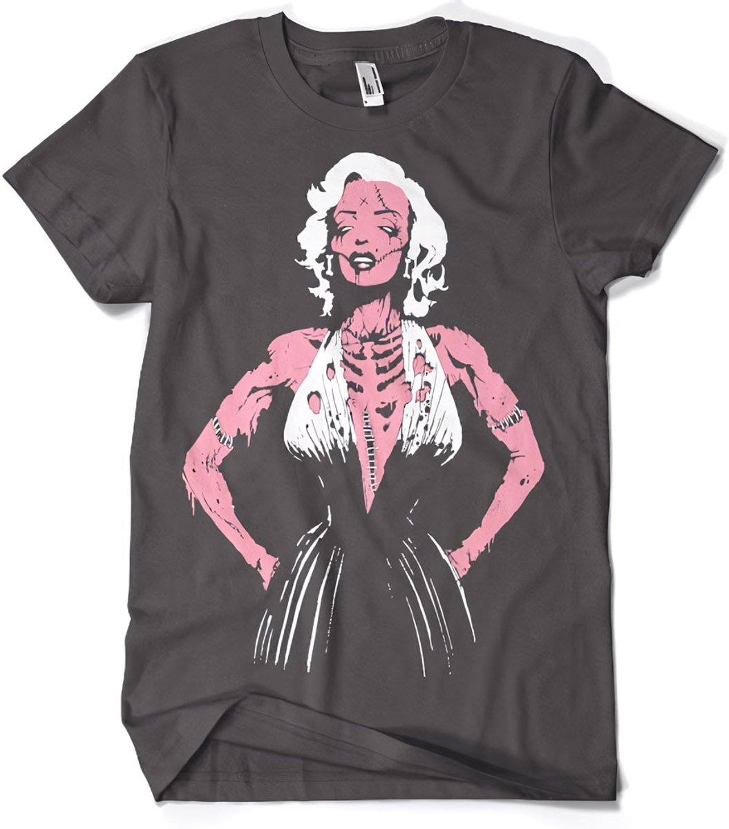 Marilyn Monroe Zombie T-Shirt SH-1-15638-H38-1 DarkGrey-XXL