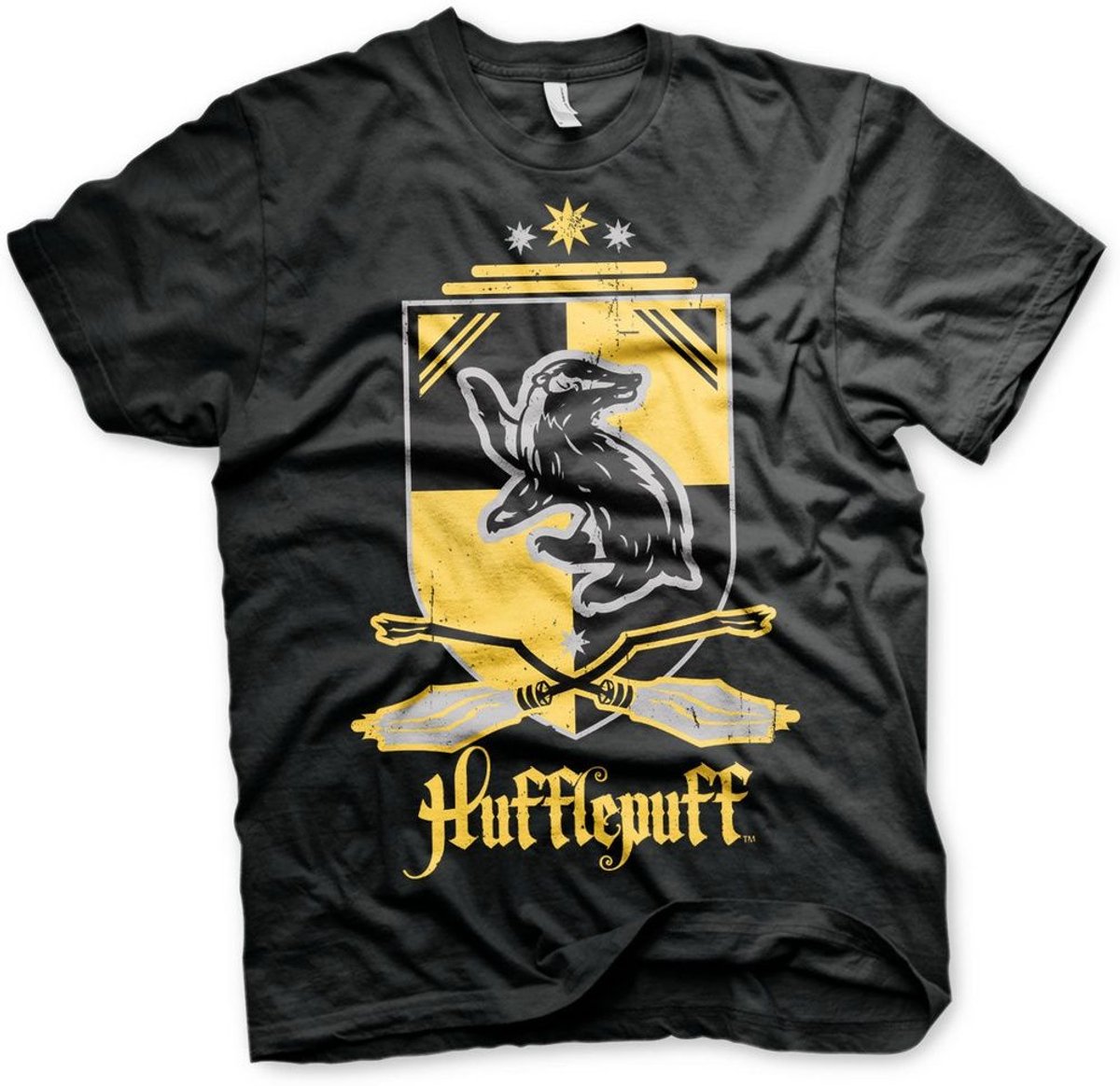 Harry Potter Hufflepuff Big Tall T-Shirt WB-1-HP012-H77-6 Black-4XL