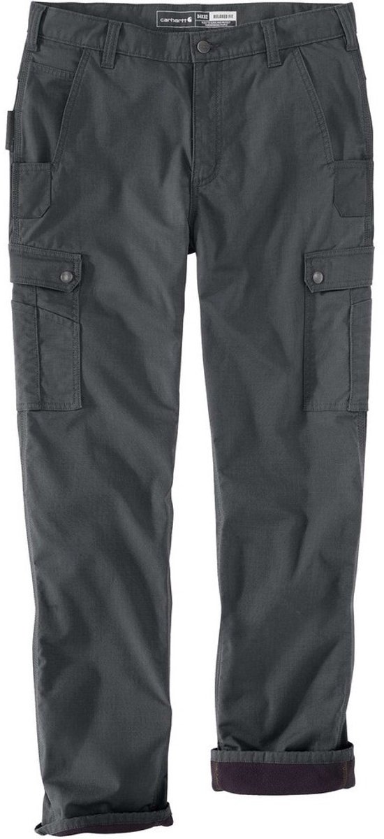 Carhartt Broek Ripstop Cargo met fleecevoering, maat Shadow