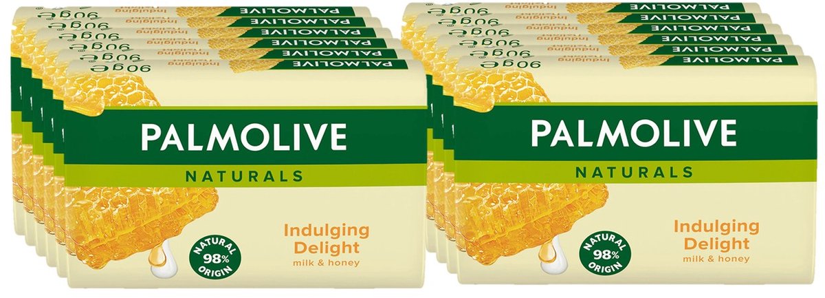 Palmolive - Naturals - Indulging Delight - Honey & Milk - Zeepblok - 10x 90g - Voordeelverpakking