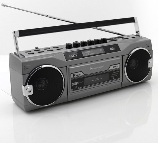 Retro Style Soundmaster Soundmaster SRR80TI, Retro stereo radio/cassetterecorder met DAB+ ...