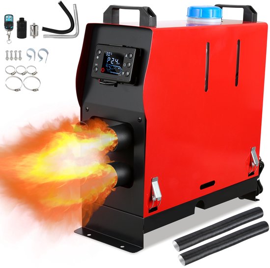 12V 8KW Diesel Standkachel - All-in-One Luchtverwarmer voor Auto Vrachtwagen Bus Boot Camper Caravan RV - Auto Heater-Luchtverwarmer met afstandsbediening en LCD Digitaal-display