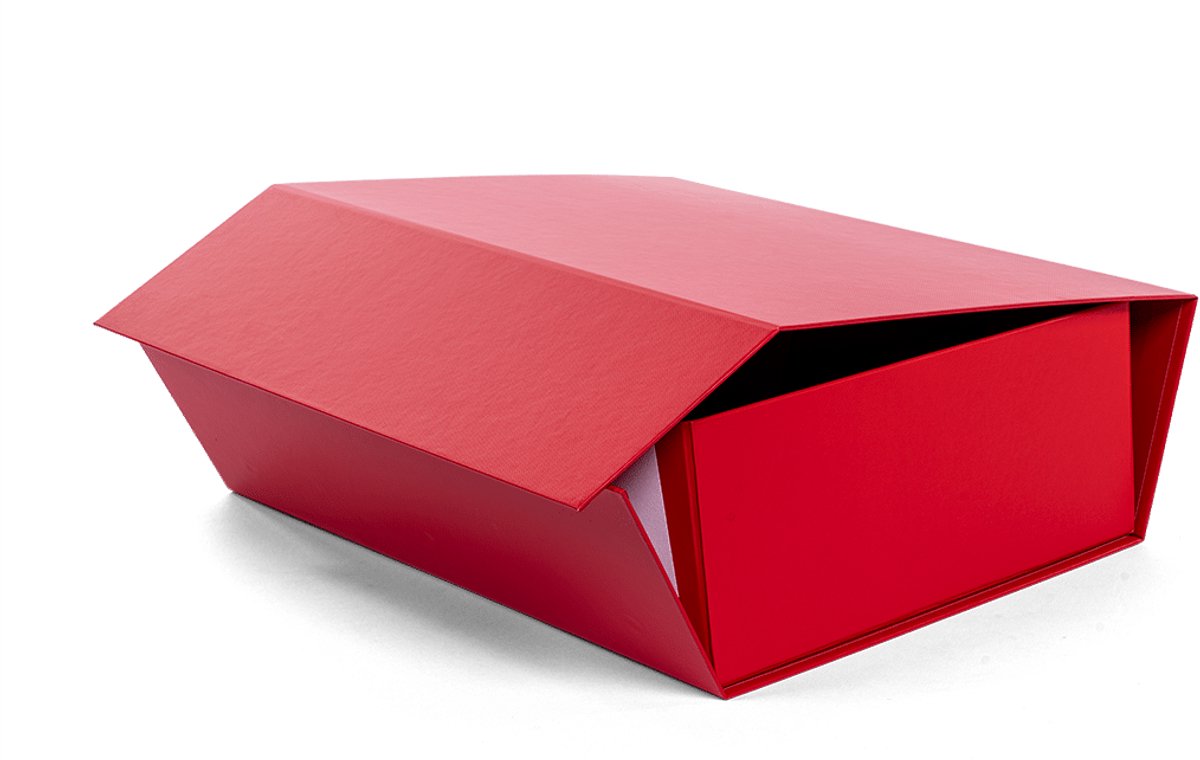 Geschenkdoos (2 Stuks) - Rood - 42x32x14 - Magnetisch - Opvouwbaar