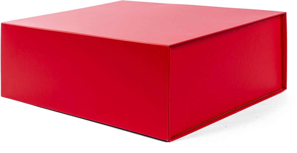 Geschenkdoos (2 Stuks) - Rood - 35x25x11 - Magnetisch - Opvouwbaar