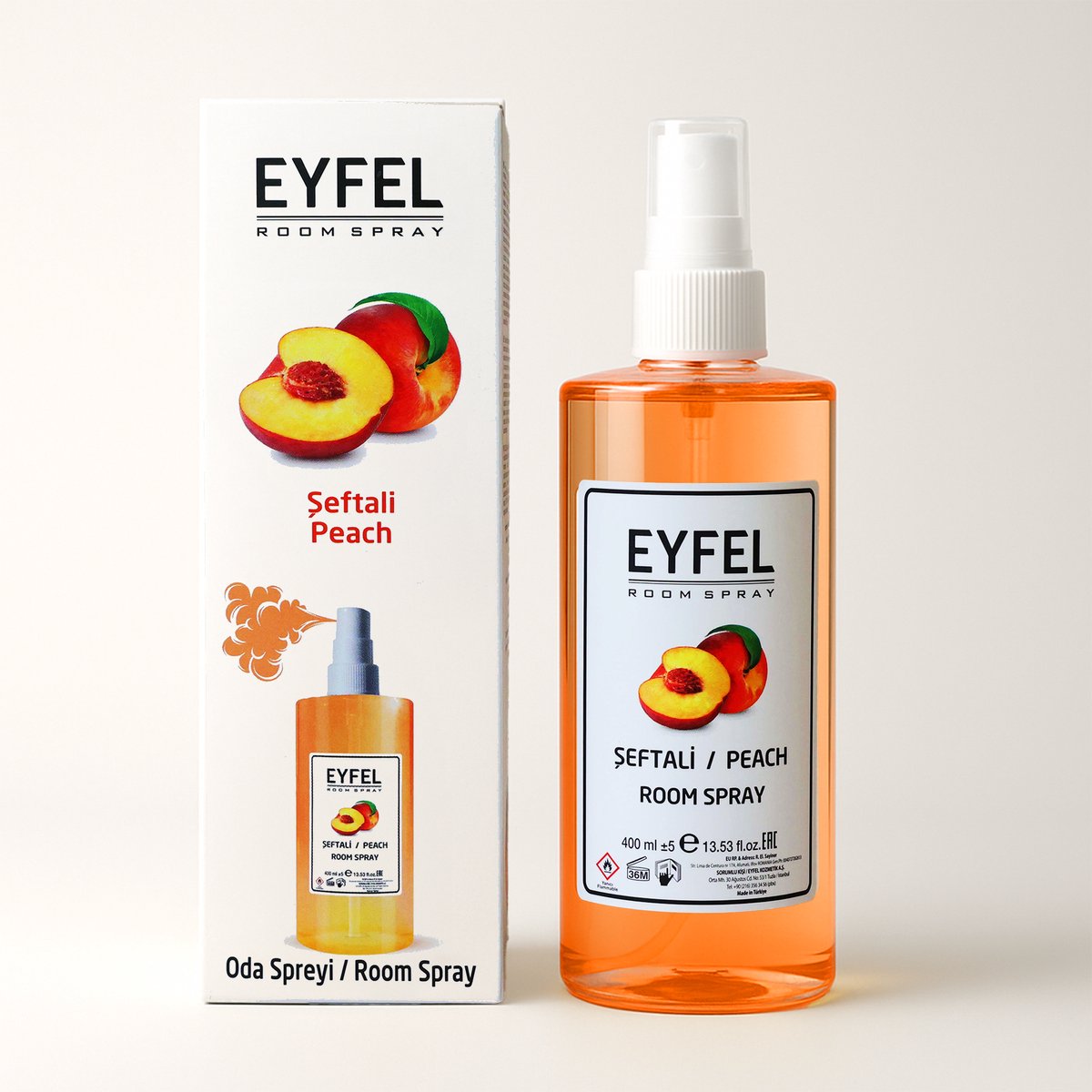 EYFEL - ROOMSPRAY - SPRAY - PEACH - 400ML