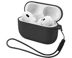 Studio Air® Airpods Hoesje Pro 3 Siliconen Case - Zwart - Soepel Airpod Hoesje voor Airpods Pro 3 (2025)