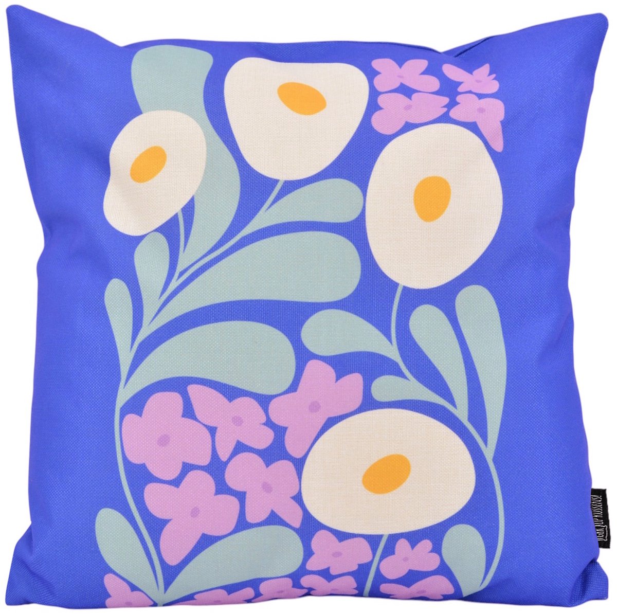 Gek op Kussens! Midnight Blossom Kussenhoes | 45x45 cm | Katoen/Linnen blauw