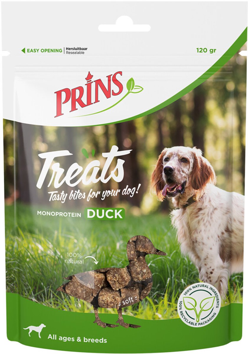 Prins - Treats - Hondensnacks - Eend - 12 x 120g