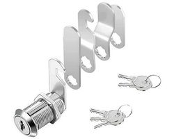 Vitdipy - Brievenbusslot - Meubelslot Cilinderslot - Veiligheidsslot Camlock Inclusief 5 Sleutels en 5 Sluitplaten - Universele Maat - Voor Brievenbus Lade en Kast