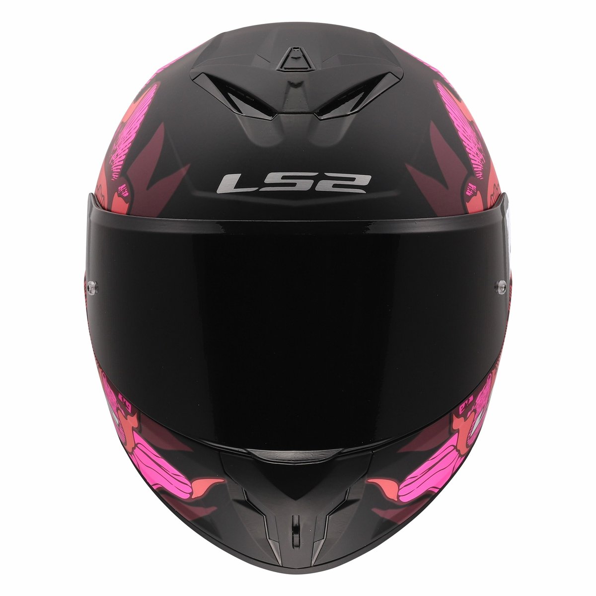 LS2 Helm Rapid III Poppies II FF820 zwart / roze maat L – foto 4