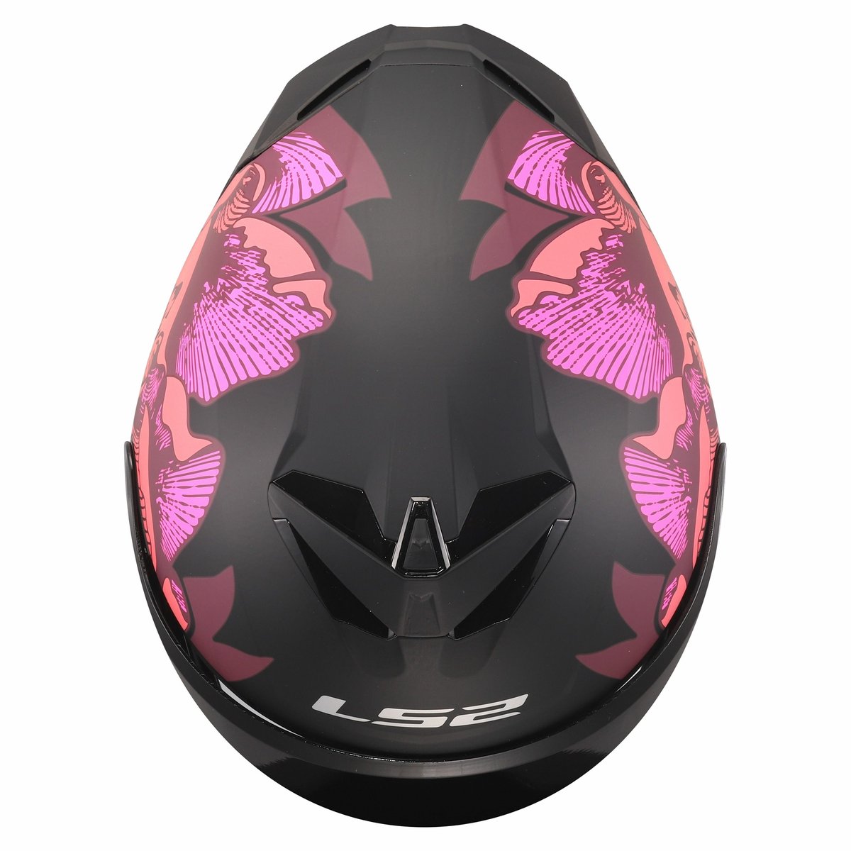 LS2 Helm Rapid III Poppies II FF820 zwart / roze maat L – foto 2