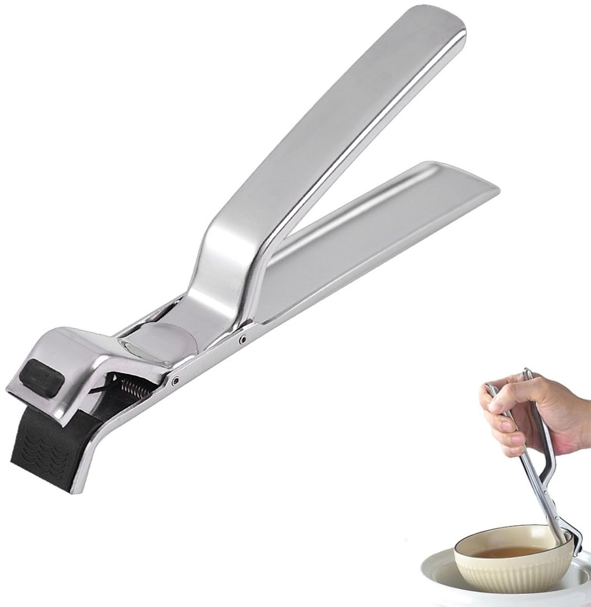 Ynkkvre - Pizza Tang - Praktische Pizzatang - Roestvrij Staal 19 cm - Geschikt voor Pizzaplaat - Ovenschaal - Fornuisplaat - BBQ Tang