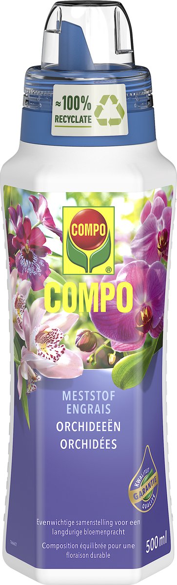 COMPO Vloeibare Meststof Orchideeën - voor een prachtige bloei - voor alle soorten orchideeën - fles 500 ml