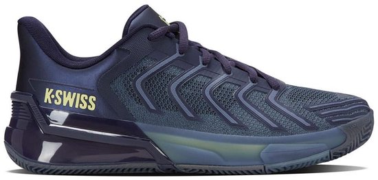 Chaussures de tennis K-Swiss Ultrashot 4 Clay pour homme, couleur indigo Vintage , Naval Academy, vert lumineux – Pointure 42