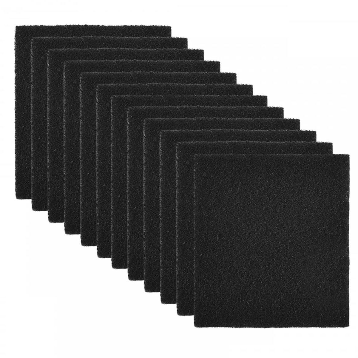 longziming -12-delige Set Actieve Koolfilters 10,5x11,5 cm – Universeel voor Compostbakken, Geurneutraliserend en Duurzaam