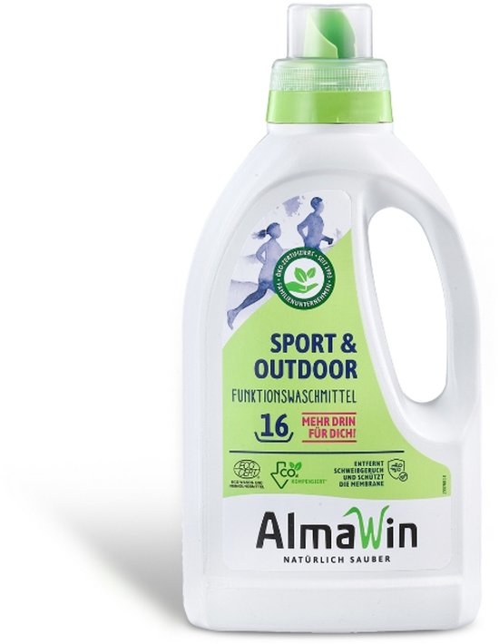 Wasmiddel Sport- & Outdoorkleding 750 ml – Geconcentreerd Vloeibaar Wasmiddel voor Grondige Verwijdering van Zweet, Vuil en Geuren, Beschermt Ademende en Waterafstotende Functionele Stoffen