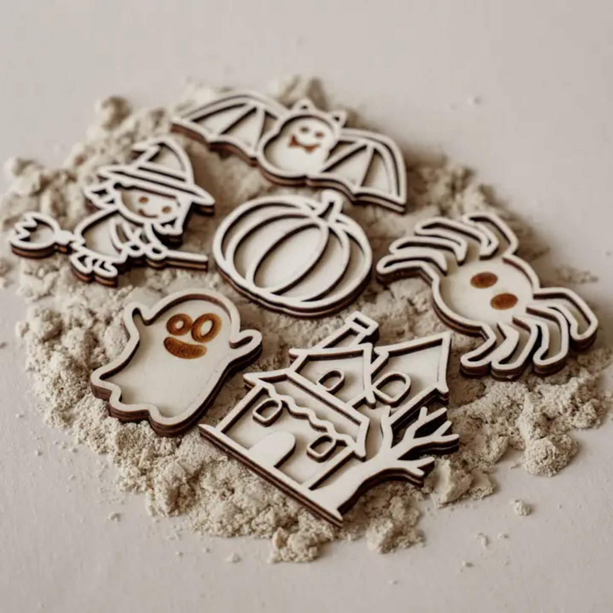 Stempel - Vultray- zand - Halloween - Speelbak - Sensorisch - Speelrijst - Montessori - Open ended