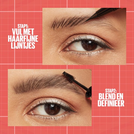 Maybelline - Build-a-Brow - Wenkbrauwpotlood/-gel - voor elk type wenkbrauw - creëert natuurlijke, vollere wenkbrauwen in slechts 2 stappen - Soft Brown